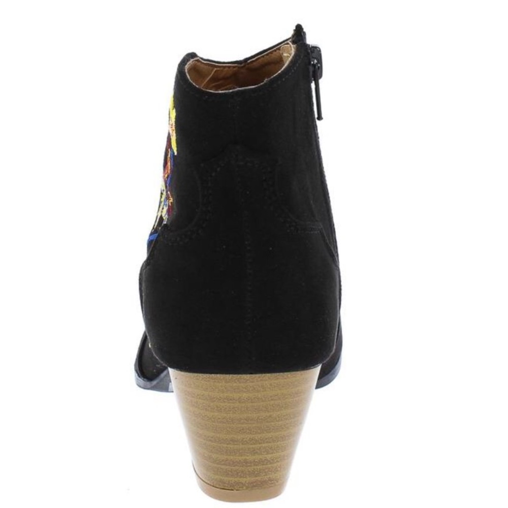Floral black ankle boots - Picture 3 of 8